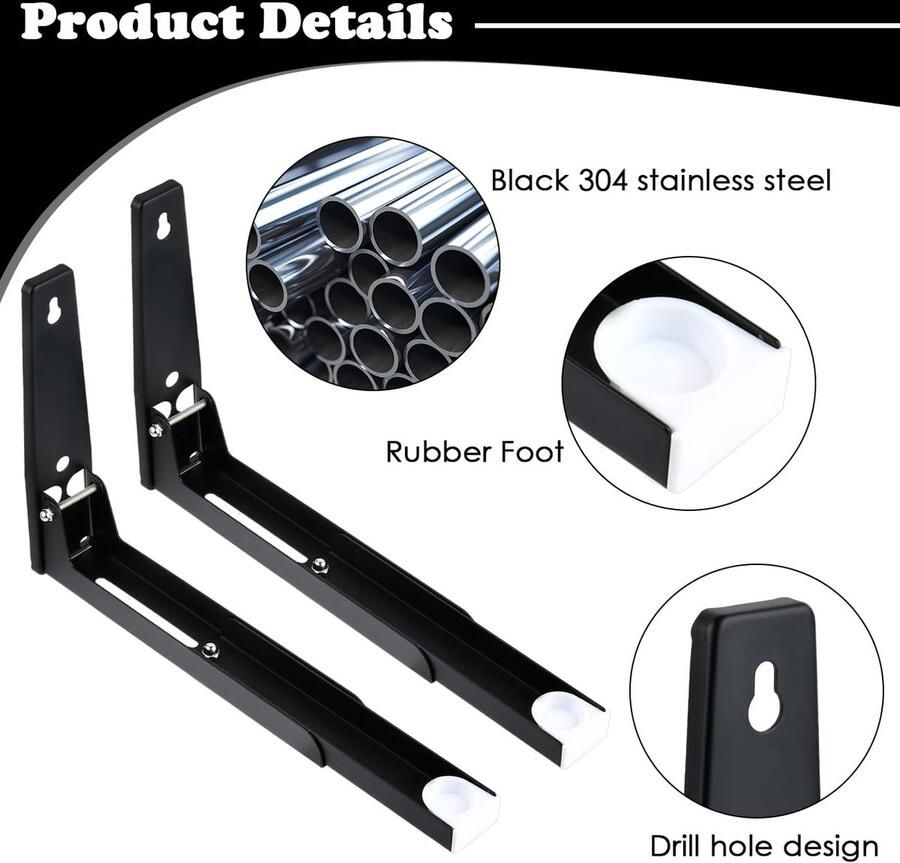 2 stuks magnetronhouder wand 304 roestvrij staal magnetronhouder voor magnetrons oven