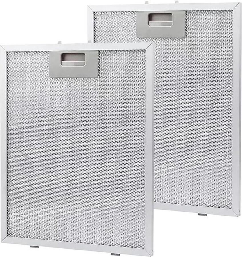 2 stuks Metaalvetfilter voor afzuigkappen 320 x 260 mm Universeel extractorfilter voor keukenafzuigkappen - Foto 1