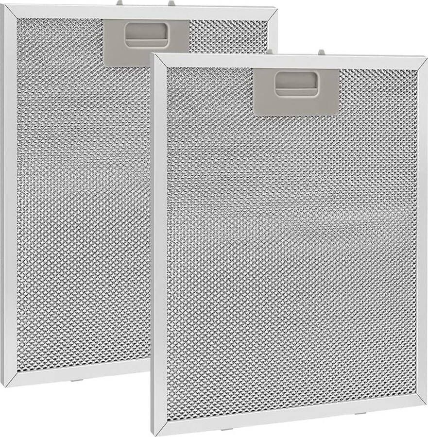 2 stuks metalen vetfilters voor afzuigkappen 320 x 260 mm filter metaal vervangingsfilter aluminium vetfilter vervangingsfilter universeel voor keukenafzuigkappen