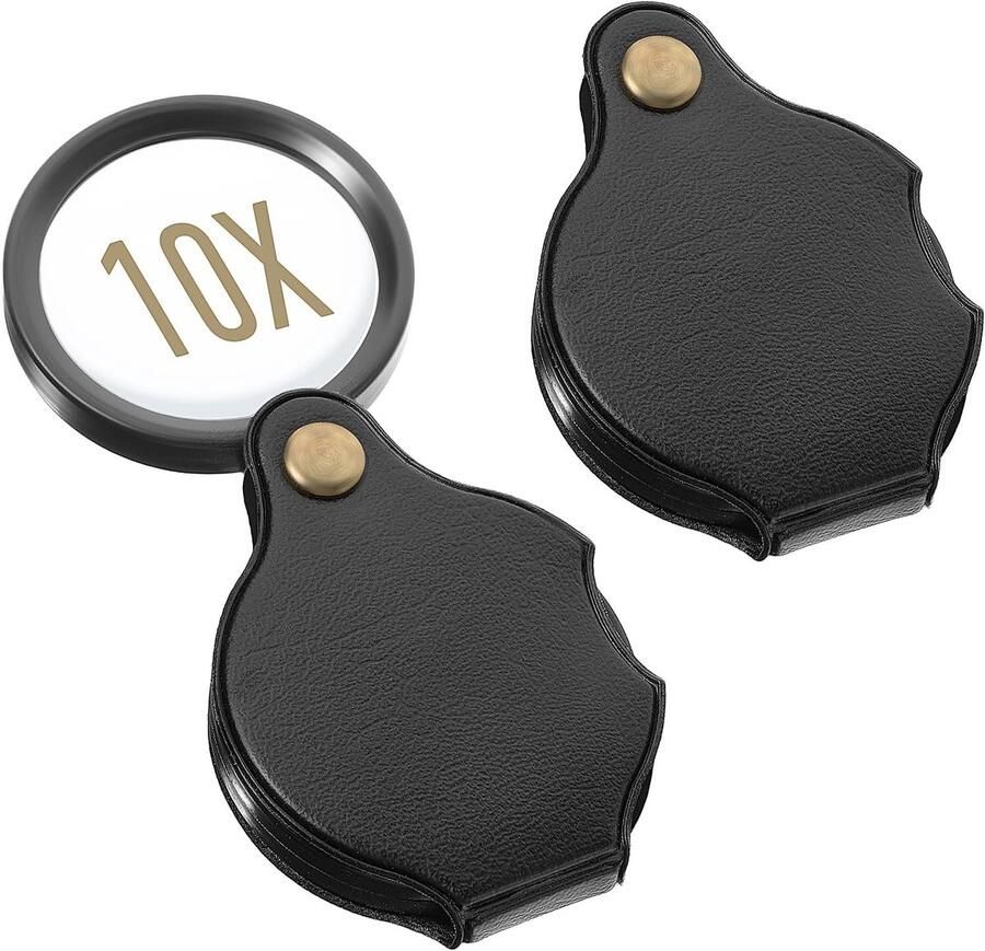 2 stuks mini-vergrootglas 10-voudige vergrootglas klein draagbaar opvouwbaar leesloep vergrootglas voor lezen boeken kranten landkaarten sieraden repareren knutselen