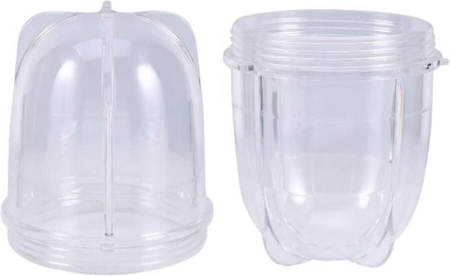 2 Stuks Plastic Juicer Cup Vervangende Onderdelen voor Blender Duidelijke Cups (M)