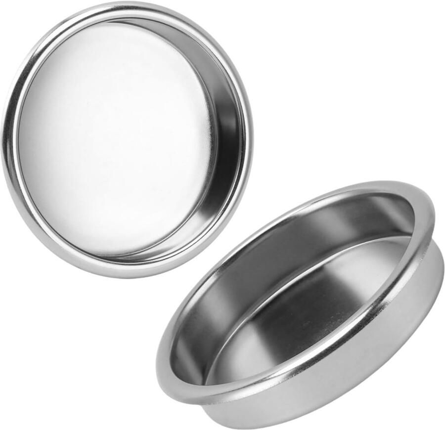 2 Stuks RVS Backflush Blind Filter Basket voor Koffiemachine Perfecte Accessoires voor Koffieliefhebbers en Barista's Ideaal voor Schoonmaken en Onderhoud