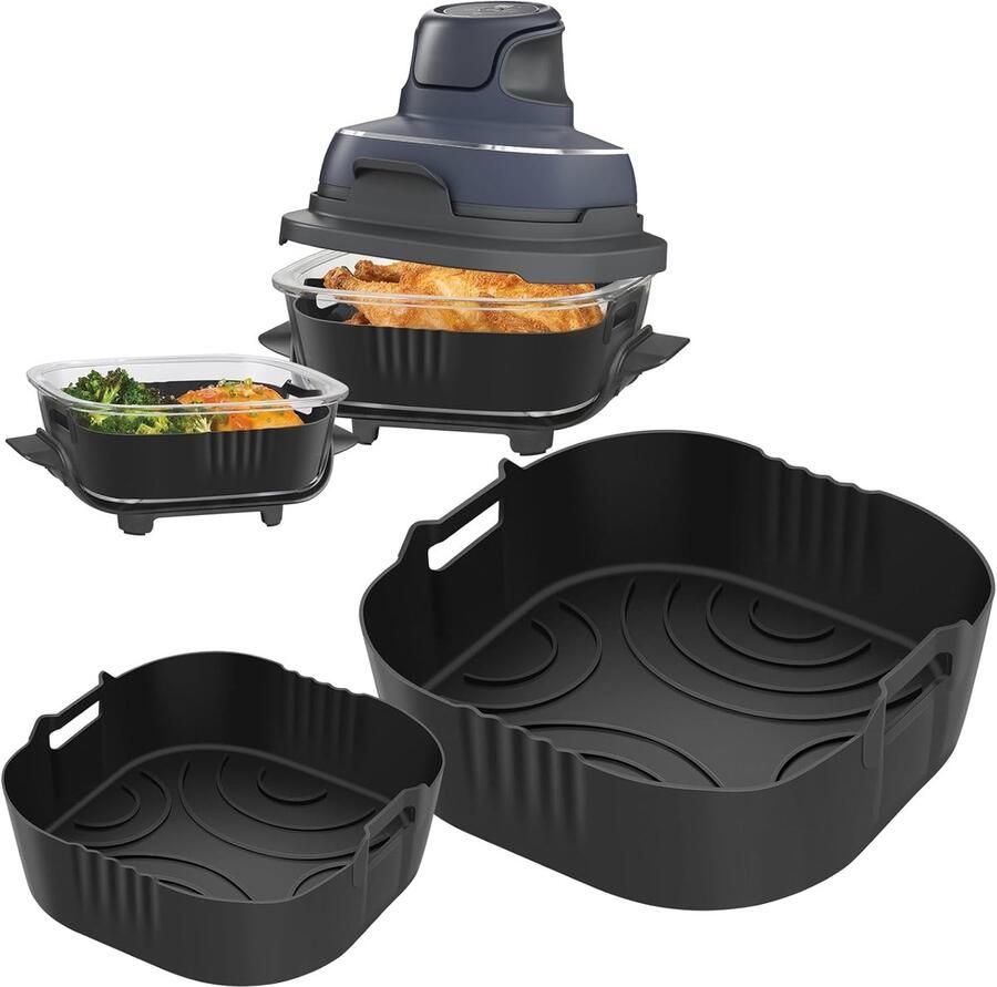2 Stuks Siliconen Bakmatjes voor Airfryer Herbruikbare Bakmatjes