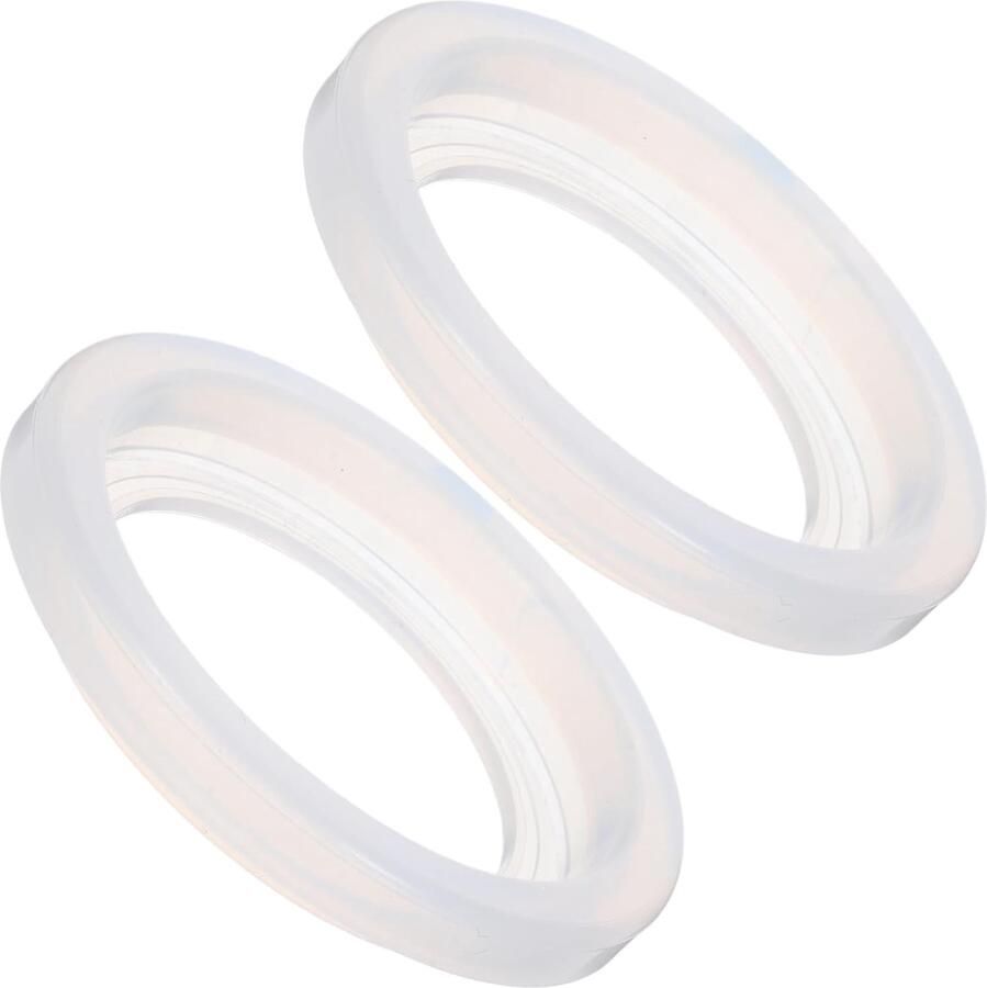 2 Stuks Siliconen Koffiemachine Afdichtingsring Hittebestendige Espresso Gasket Vervanging voor Rijke Smaakextractie Wit