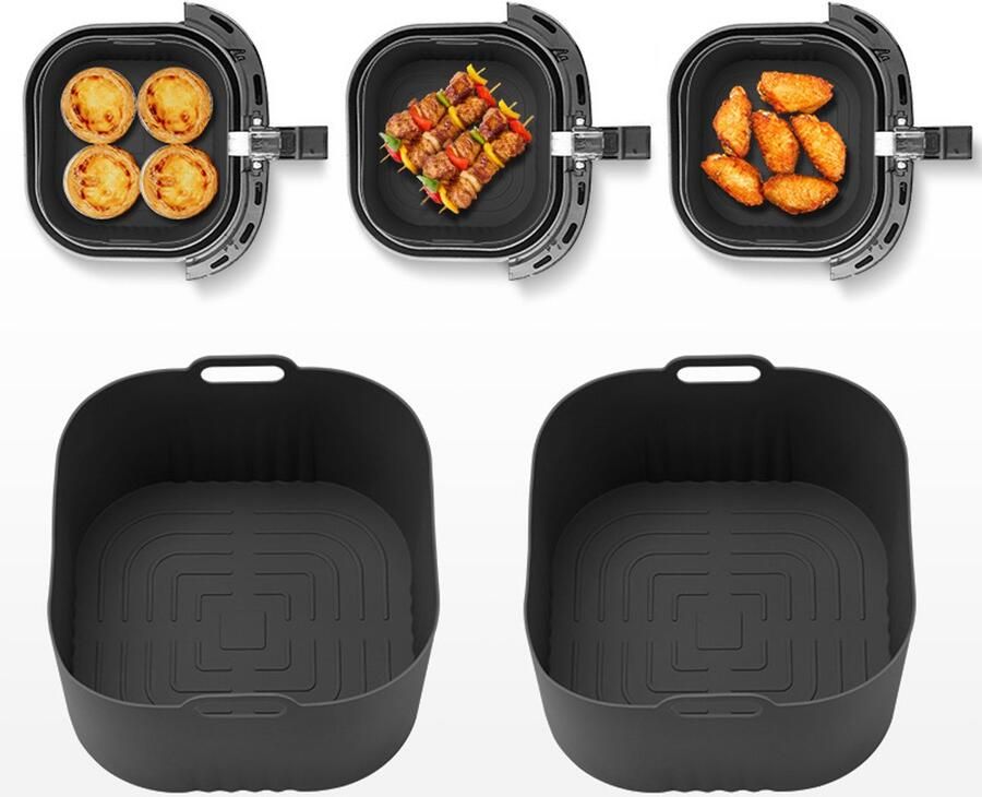 2 stuks siliconen kom voor airfryer Geschikt voor de philips HD9252 HD9200 HD9255 Airfryer Accessoires
