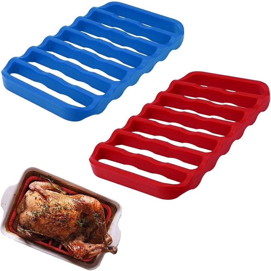 2 Stuks Siliconen Oven Roosterrekken Anti-Aanbak Kook- en Koelrekken Set