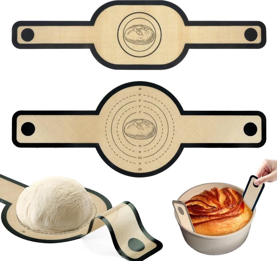 2 Stuks Silikon Brotschlingen met Lange Handvatten voor Dutch Oven