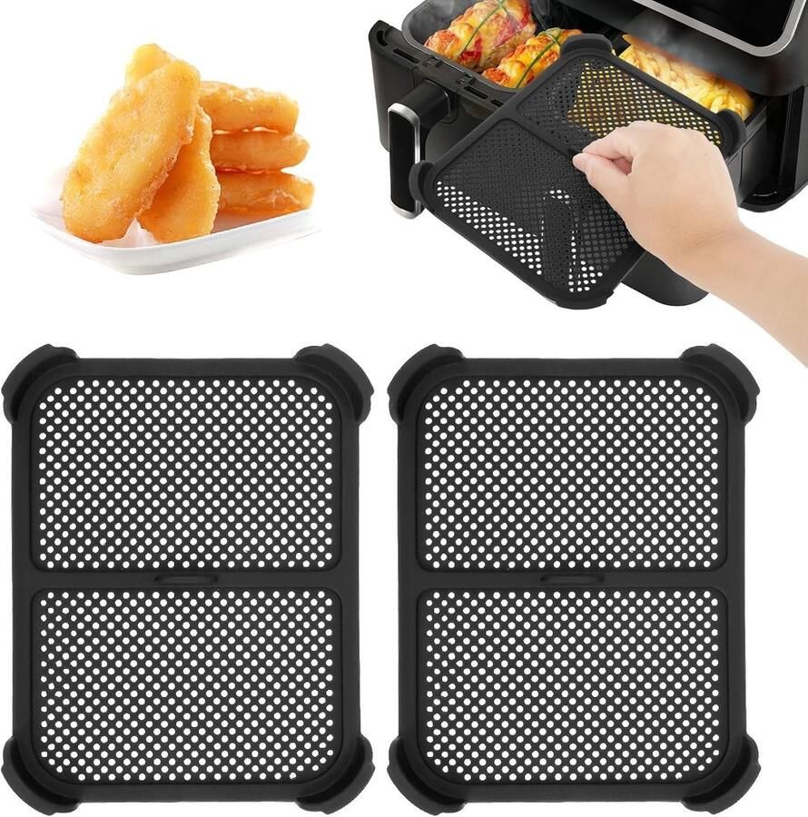 2 stuks spatscherm voor heteluchtfriteuse siliconen materiaal stofbescherming effectief vetspatscherm accessoires voor airfryer keukenhulpjes voor frituren
