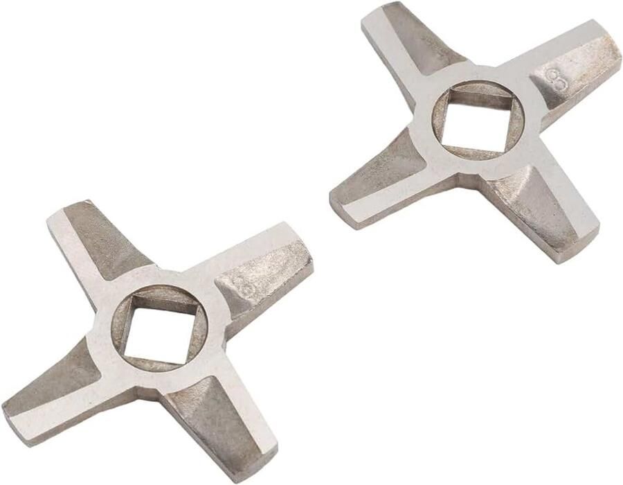2 Stuks Universele Vleesmolen Messen Vervanging Roestvrijstalen Mes Cutter Kruisvormige Keuken Hulpmiddel Vleesmolen Attachment