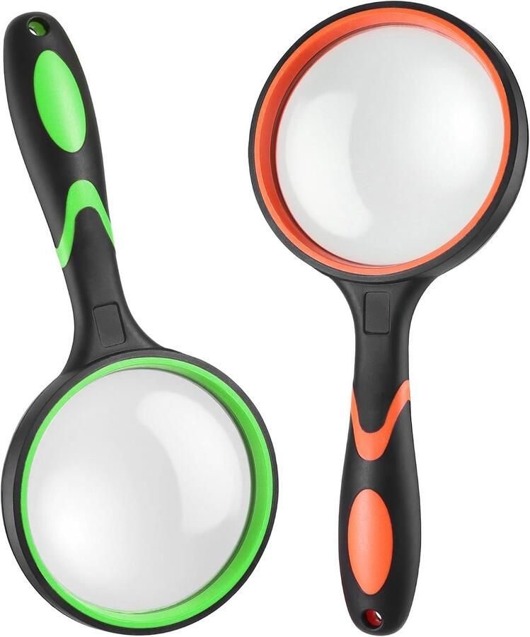 2 stuks vergrootglas 75 mm vergrootglas voor senioren en kinderen voor boeken kranten lezen insectenobservatie postzegels en modelbouw
