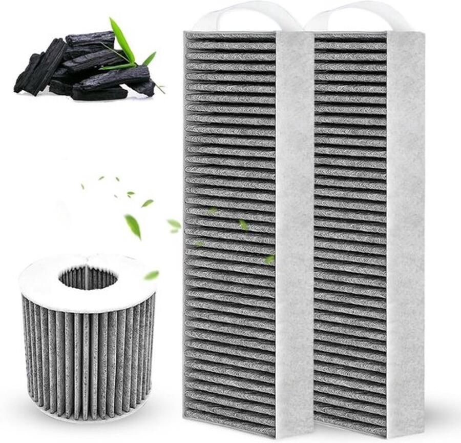 2 stuks vervangende actieve koolstoffilters voor afzuigkap geschikt voor Pure X Pure S Pure afmetingen 425 x 130 x 50 mm