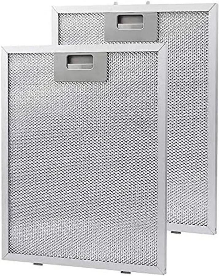 2 Stuks Vervangingsfilters voor Afzuigkappen Aluminium Vetfilter Metaal Gaas 305x267x9mm Keuken Extractor Ventilatie Filter