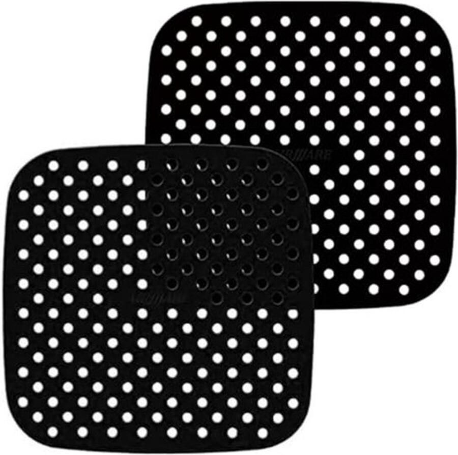 2 stuks vierkante airfryer matten siliconen airfryer matten herbruikbaar anti-aanbak mat