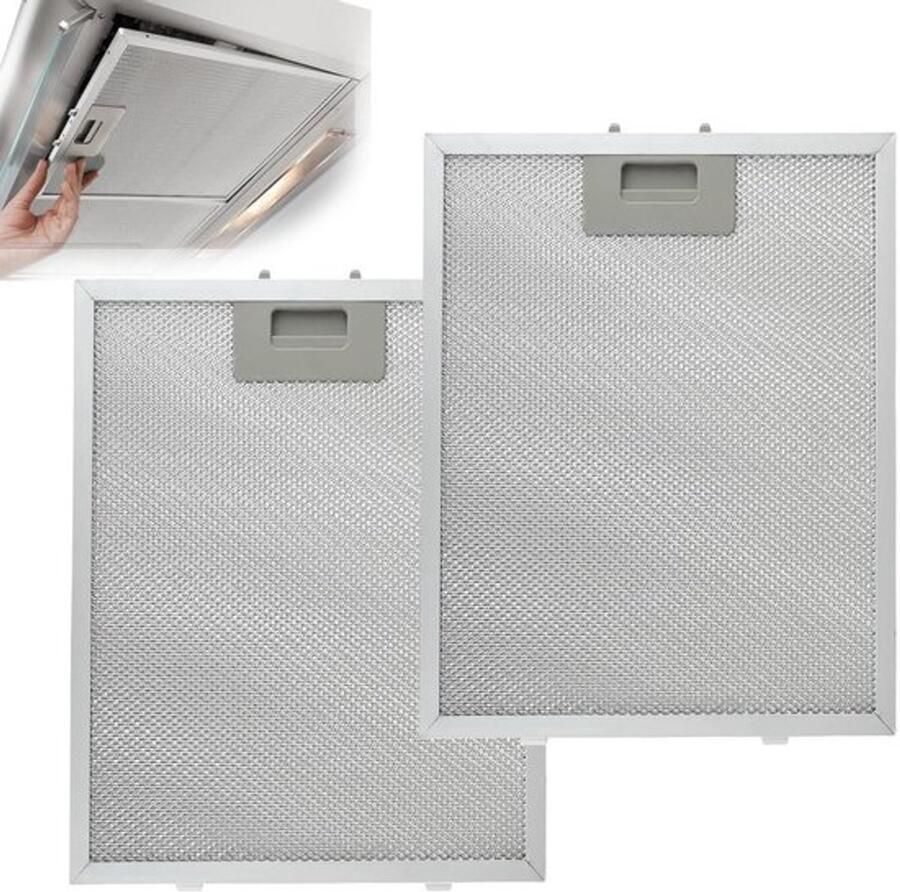 Afzuigkapfilter Wasbaar Vetfilter voor Afzuigkap Aluminium Filter 5-Laags Filtratie 2 Stuks 320 x 260 mm