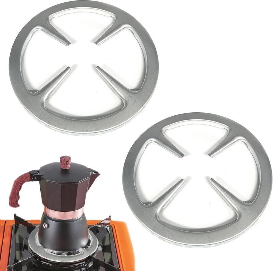 2 stuks wok ring ondersteuning universele gietijzer wok ring gasfornuis kruis Pothouder gasfornuis rooster opzetring duurzaam voor gasfornuis espressokoker koffiekoker campingfornuis 15 cm
