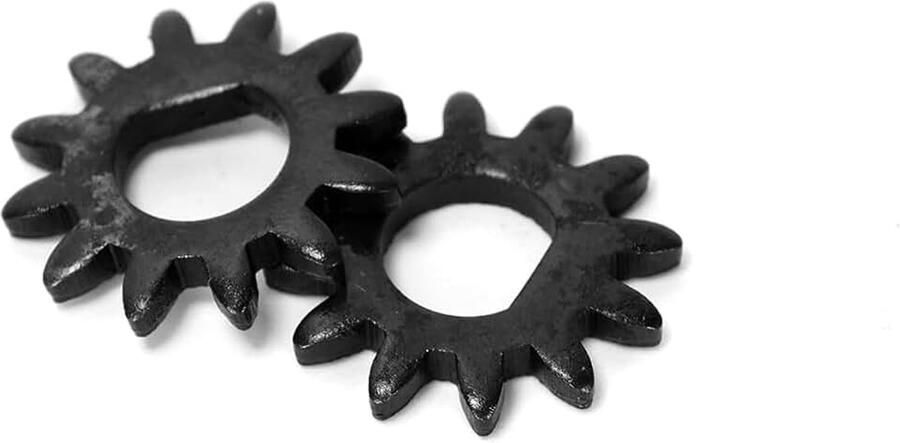 2 stuks zwart staal tandwiel 21 mm x 9 mm 12 tanden voor noodlemachine Voor handmatige krukas Italiaanse pasta machine