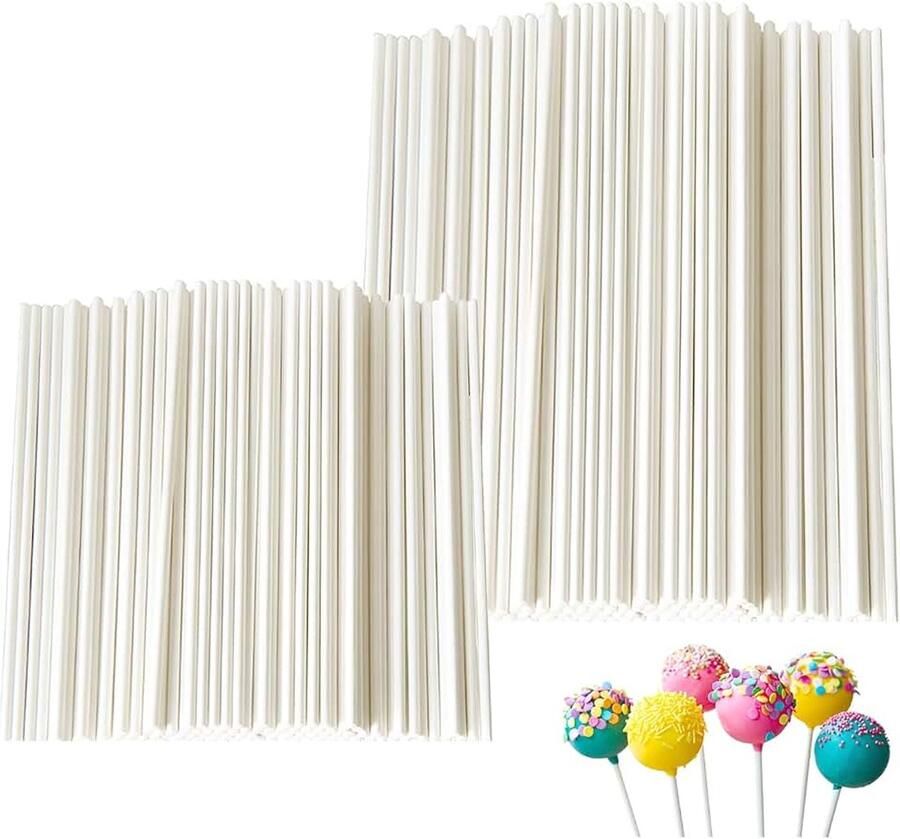 2 verpakkingen popcake 100 stuks 70 x 2 5 mm + 100 stuks 100 x 3 0 mm levensmiddelenkwaliteit decoratie voor popcake taart stokjes voor het maken van lollys cake snoep chocolade