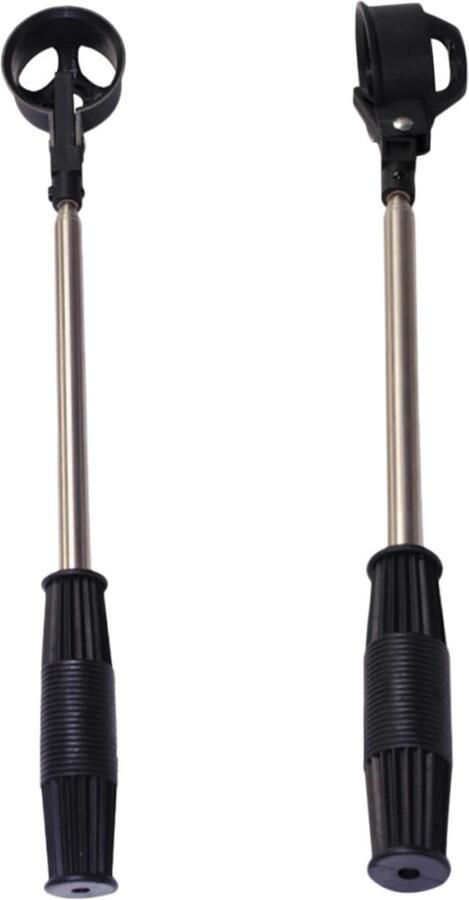 2 Verstelbare Rvs Telescopische Up Tool Comfortabele Grip voor Gemakkelijk Oppakken van Water Voorwerpen voor Gemakkelijk Opbergen Tas