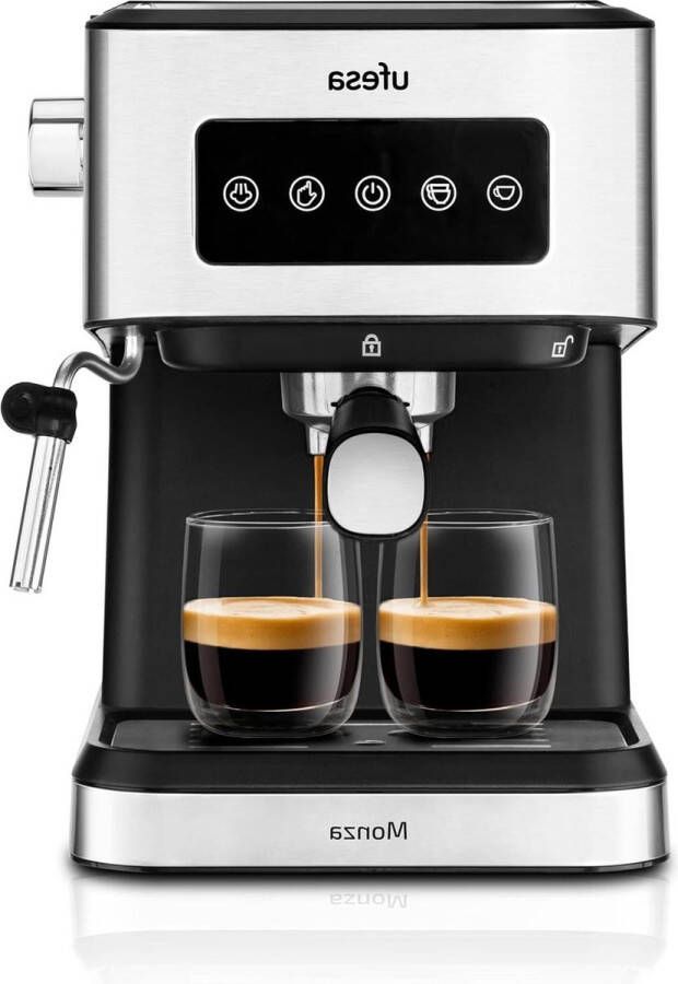20 Bars Espresso en Cappuccino Koffiemachine Digitale Touch-paneel Verstelbaar Melkopsysteem 1.5 Ltrs Waterreservoir