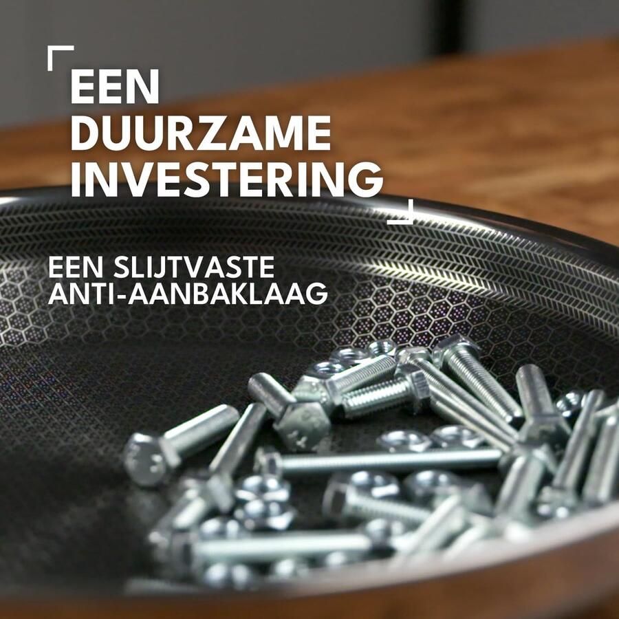 20 cm Braadpan met Anti-aanbaklaag Krasbestendig Geschikt voor Inductie en Oven tot 260°C - Foto 2