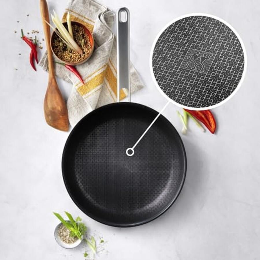 28 cm Koekenpan met Antiaanbaklaag en Beschermgrendel Geschikt voor Inductie en Vaatwasser