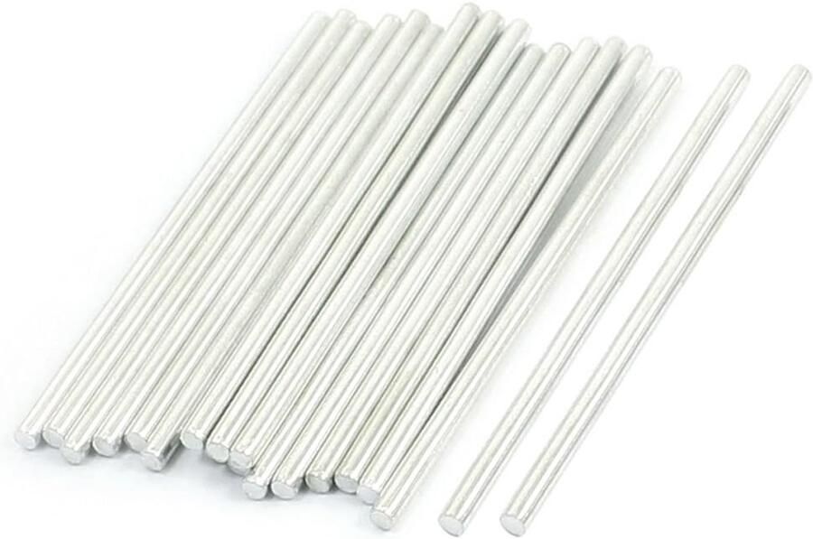 20 stuks 2 mm diameter 50 mm lengte roestvrij staal ronde hengels bar voor speelgoed auto