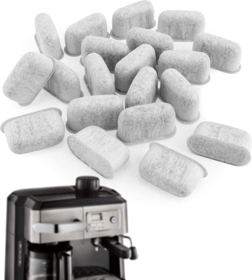 20 Stuks Espresso Machine Filters voor Delonghi Actieve Houtskool Waterfilters voor Koffie Vervangingen voor Delonghi 7313285779