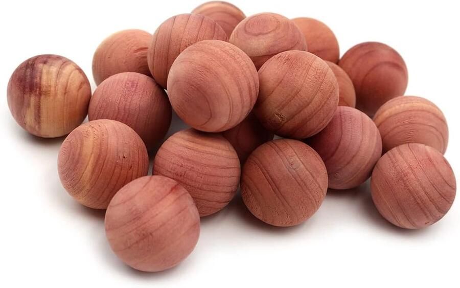 20 Stuks Natuurlijke Ceder Ballen Aromatische Red Cedar Houten Ballen Anti Mot Luchtverfrisser Deodorant Voor Kledingkasten Kleding Opberglade Kledingkast Luchtverfrisser Accessoires