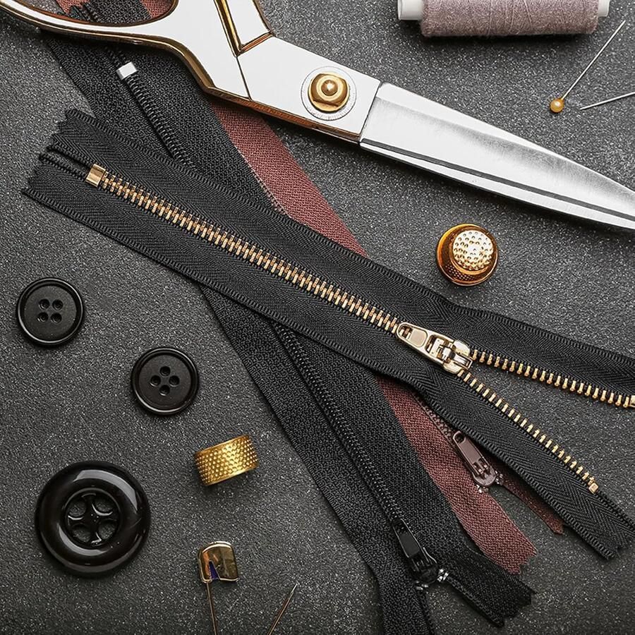 20 stuks ritssluitingreparatieset #5 topstopper eindstuk ritssluiting schuifregelaar vervanging voor tas jas doe-het-zelf naaien vervanging zilverkleur - Foto 2
