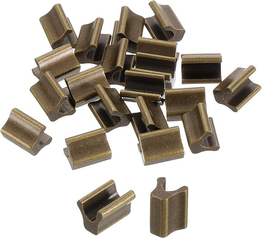 20 stuks ritssluitingreparatieset #8 topstopper eindstuk ritssluiting schuiver vervanging voor tas jas doe-het-zelf naaien vervanging brons