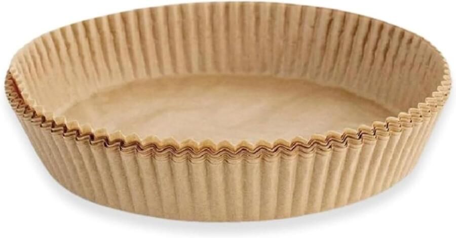 20 stuks ronde papieren bases voor luchtfriteuse 20 24 cm – hittebestendige wegwerpvormen met antiaanbaklaag – accessoires voor Airfryer oven magnetron stoom