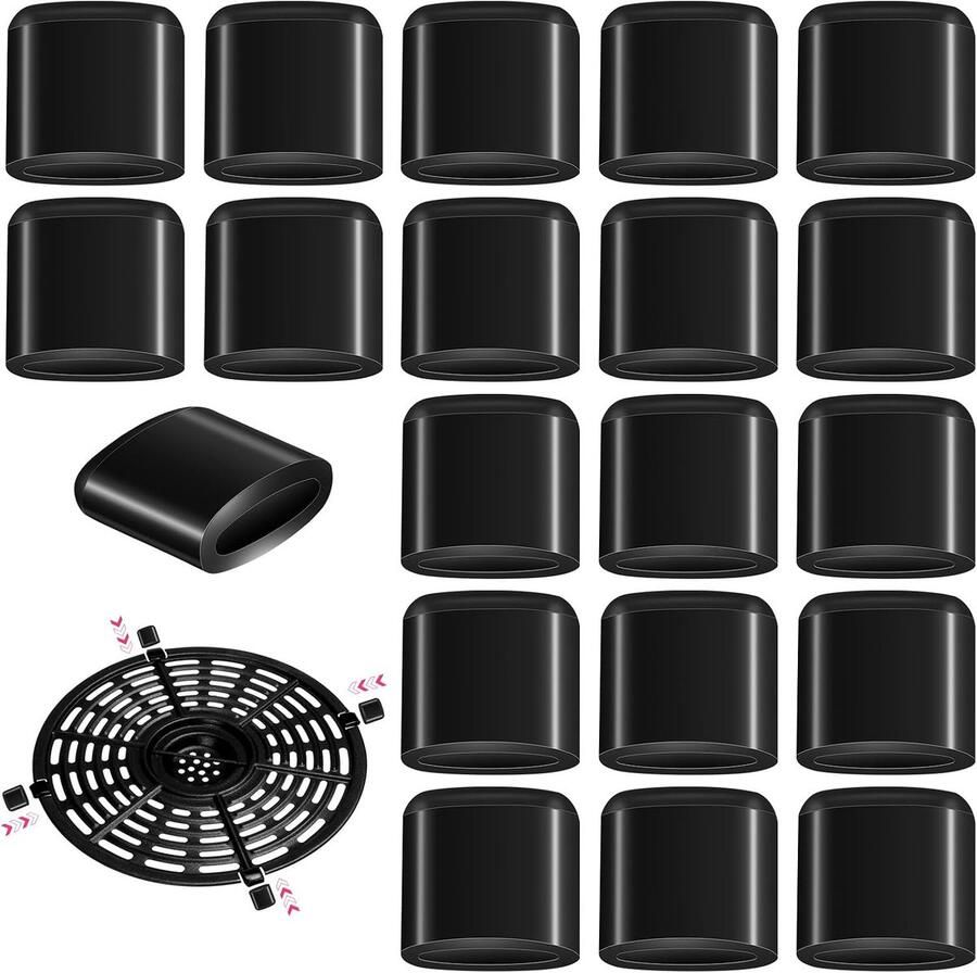 20 stuks rubberen buffers voor luchtfriteuse 0 8 cm sokkel luchtfriteuse rubberen buffers M8 rubberen buffers heteluchtfriteuse siliconen onderdelen accessoires voor luchtfriteuse