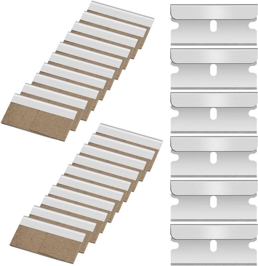 20 Stuks Vervangende Keramische Kookplaat Schrapers RVS Schraper Bladen Schraper Messen voor Kookplaten en Keukenaccessoires