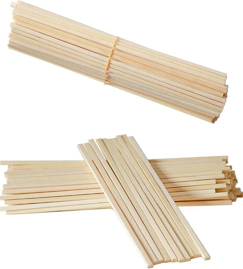 Houten Suikerspin Sticks 200 Stuks Vierkante Houten Stokken voor Suikerspinmachine Ideaal voor Ambachten en DIY Projecten (30cm x 4mm)