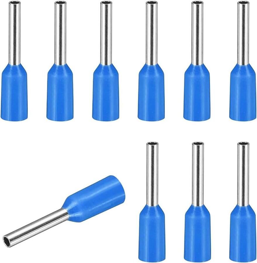 200 stuks kabeleindkappen VE0306-28AWG schroefdoppen van koper geïsoleerde eindstekkers voor elektrische projecten chemische industrie blauw