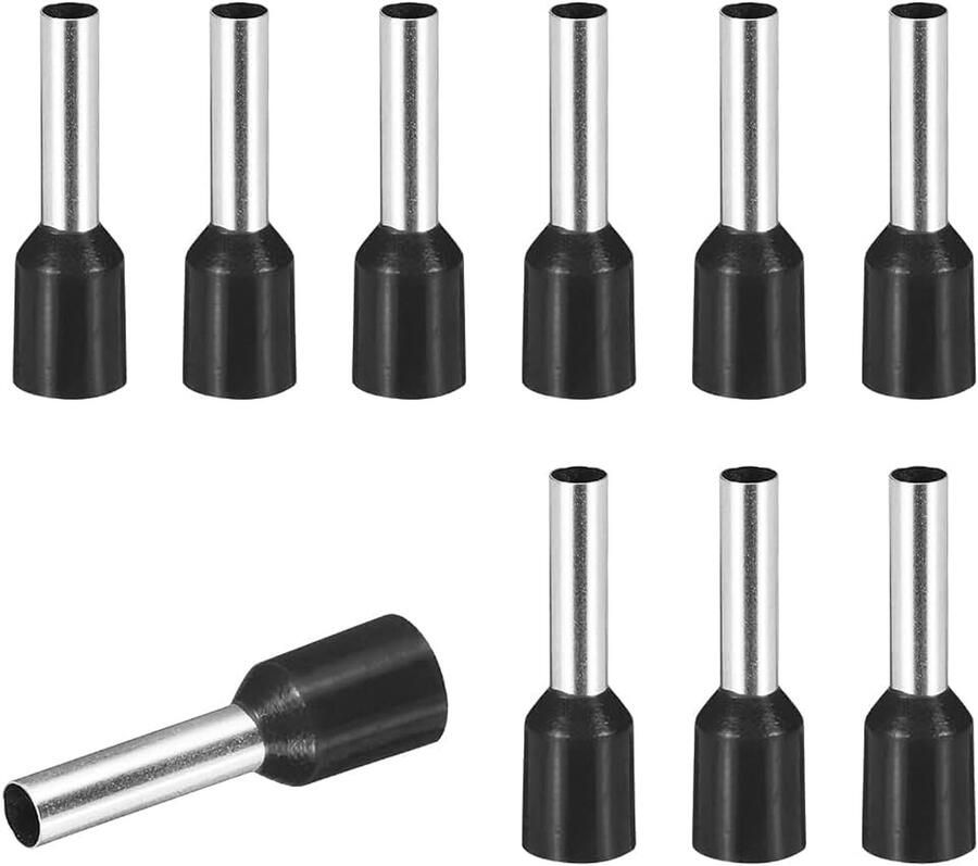 200 stuks krimpklemmen met klem VE2510-14AWG krimpklemmen van koper met isolatie voor elektrische projecten industrie chemie industrie zwart