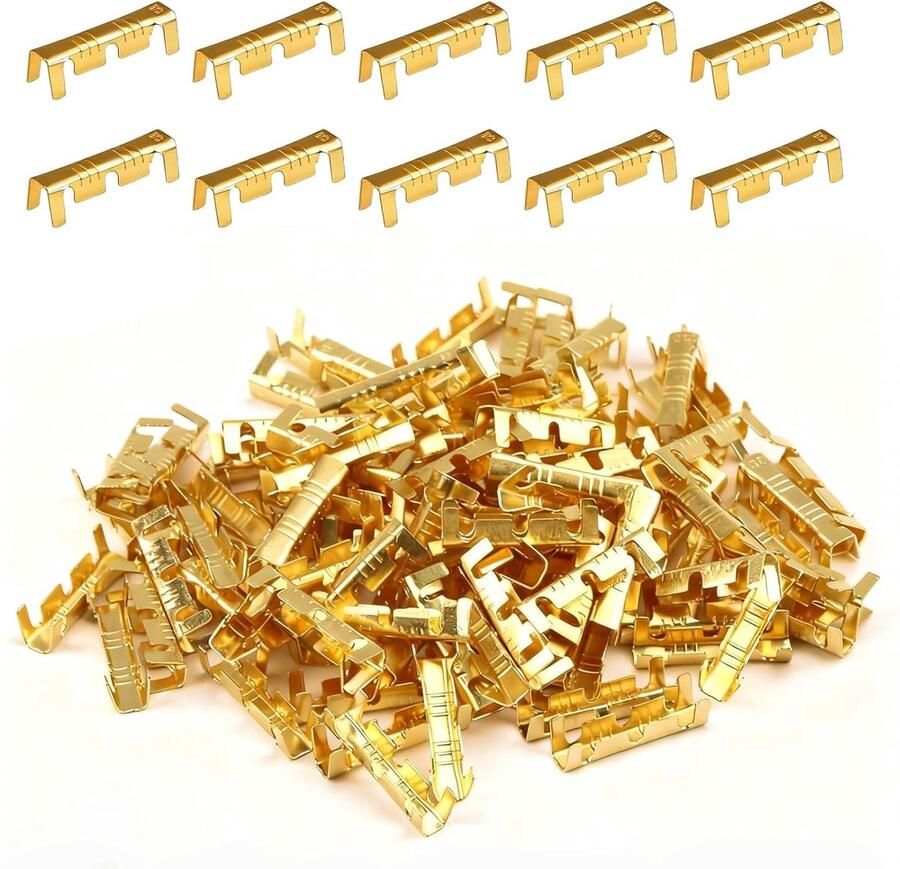 200 stuks stootverbinders messing krimpverbinders kabelverbinders om te krimpen 0 5-1 5 mm² kabelverbinders voor autokabels krimpklemmen krimpverbinders 24-8 AWG niet-geïsoleerde