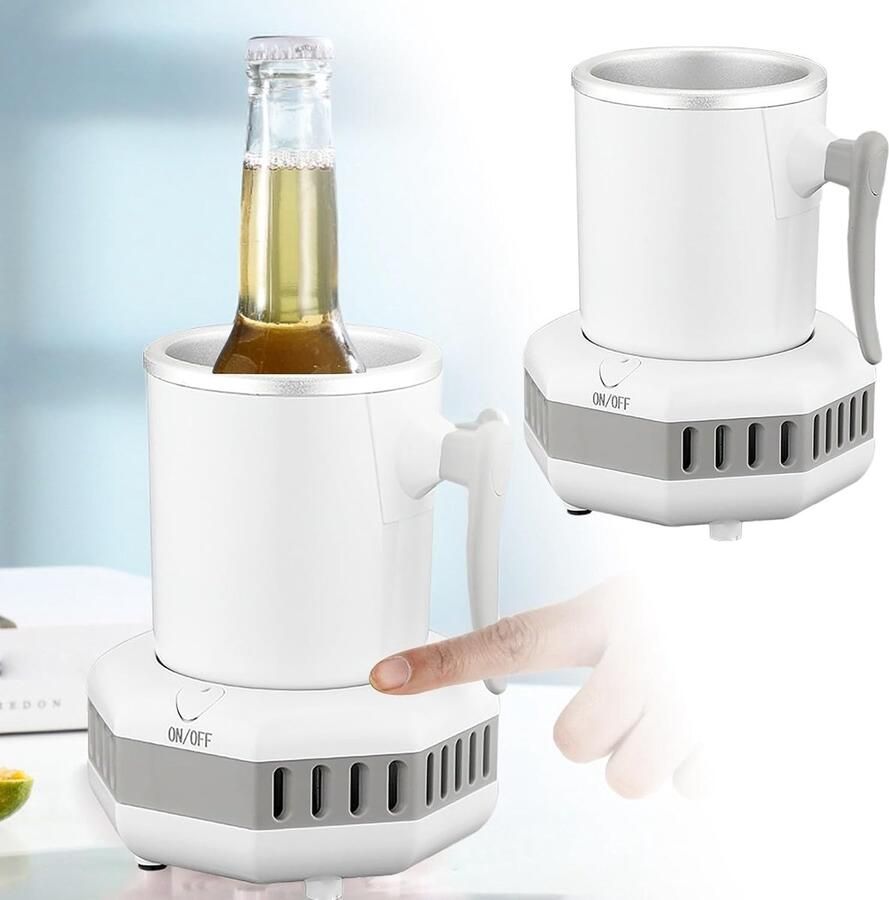 2026 Draagbare ijsmachine met efficiënte koeltechnologie voor dranken snelle ijsblokjes in de keuken thuisbar (wit 16 x 12 cm)