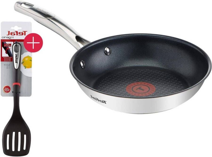 20cm inductiepan met spatel Titanium Force anti-aanbaklaag roestvrijstalen handgrepen inductiekookplaat geschikt