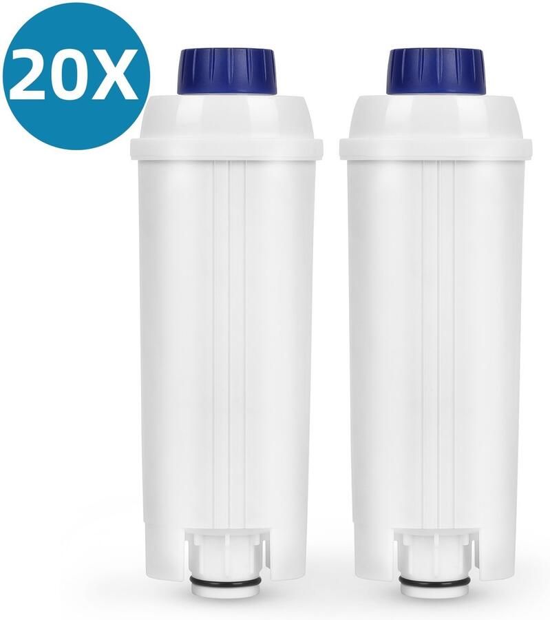 20x Vervangende Waterfilter voor De'Longhi Koffiemachine DLSC002 Compatibel Geschikt voor Magnifica Evo & S Primadonna Eletta