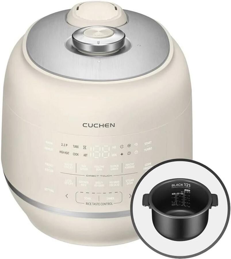 2.1 Ultra Hogedruk Inductie Rijstkoker 6 Cup Volledig Roestvrij Auto Stoomschoon Spraakgids