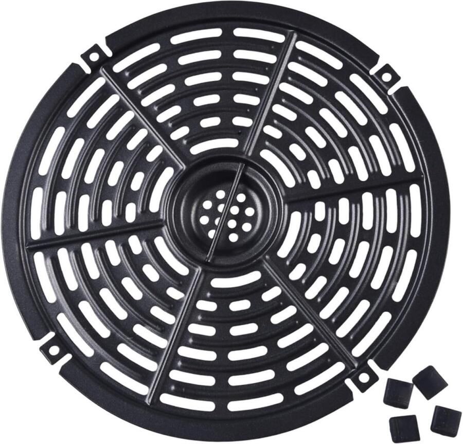 22 cm Antiaanbak Grillpan voor Airfryer met Handvat voor Knapperig Resultaat
