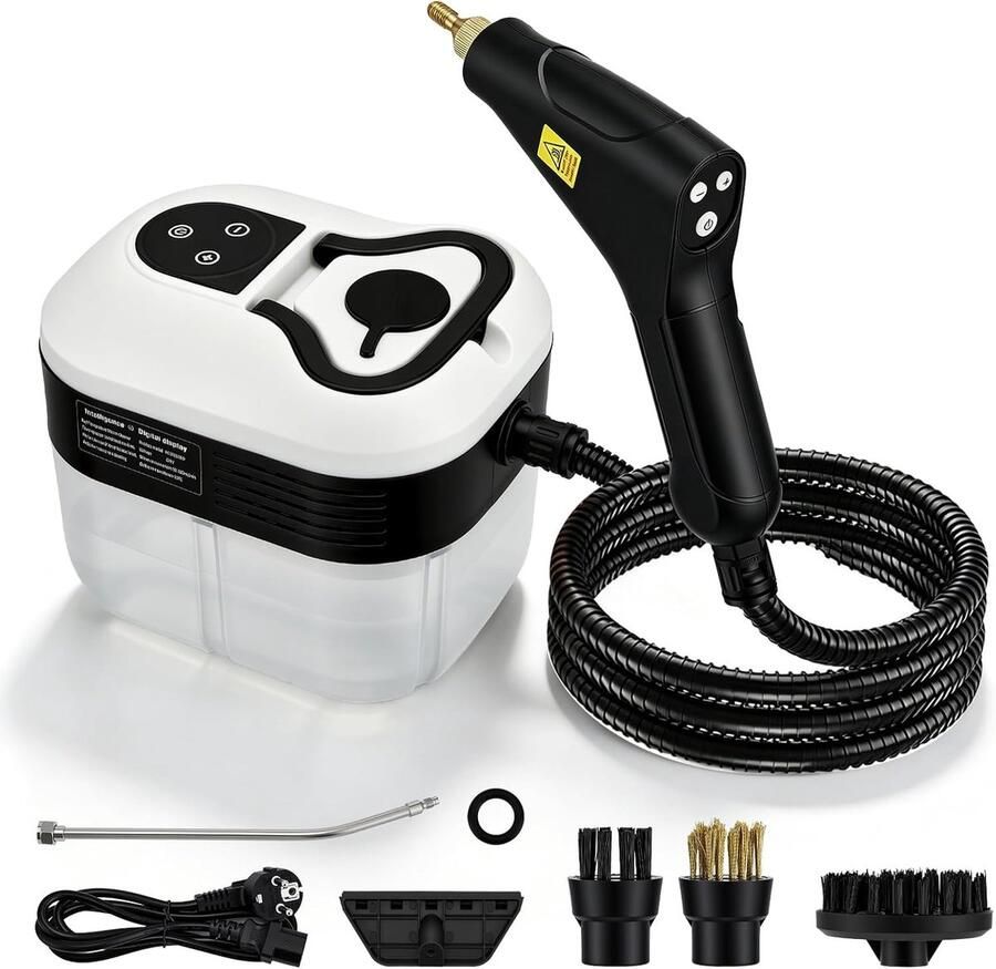 220 V stoomreiniger handapparaat 2500 W hogedruk-reinigingswonder draagbare stoomreiniger 6 instelbare snelheden 1 8 l watertank voor auto-airconditioners afzuigkappen en het huishouden
