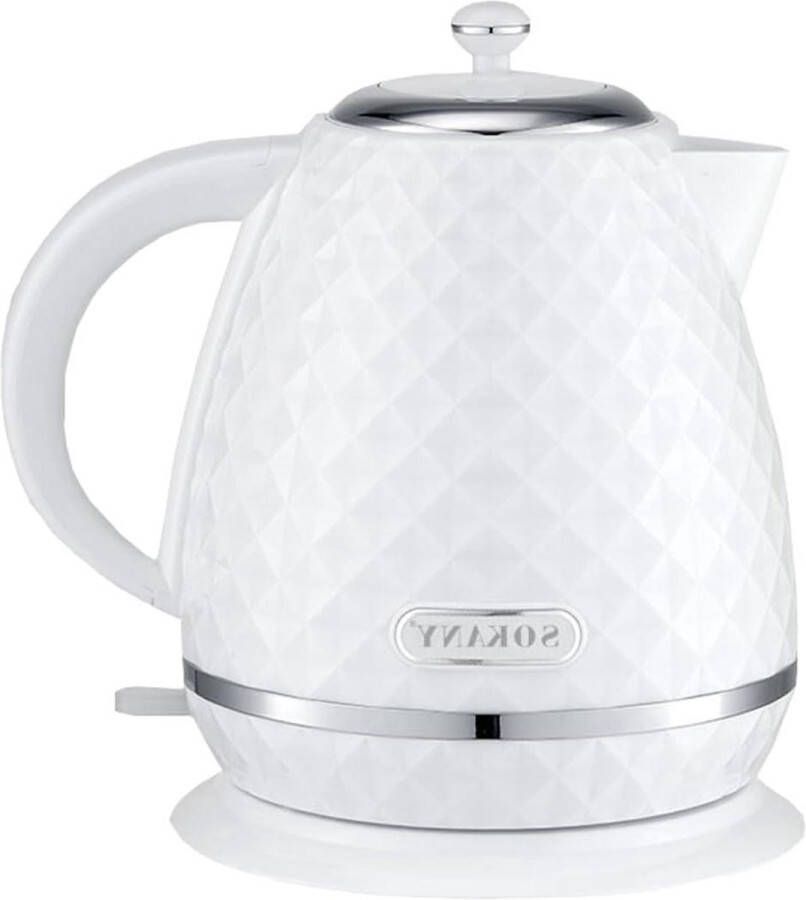2200 W waterkoker 17 l theekoker met uitneembare kalkfilter en auto-off functie waterniveau-indicator 360 graden basis wit