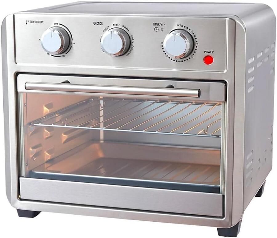 22L Heteluchtfriteuse Oven met Timer Frituren Bakken Braden en Grillen 1700W