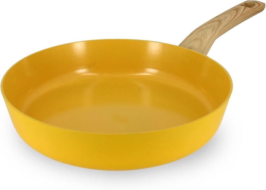 24 cm Colorama saffraan koekenpan Aluminium Keramische antiaanbaklaag Geschikt voor alle warmtebronnen inclusief inductie