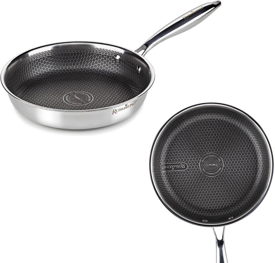 24 cm roestvrijstalen braadpan met perfecte warmteverdeling krasbestendig ovenvast en eenvoudig te reinigen