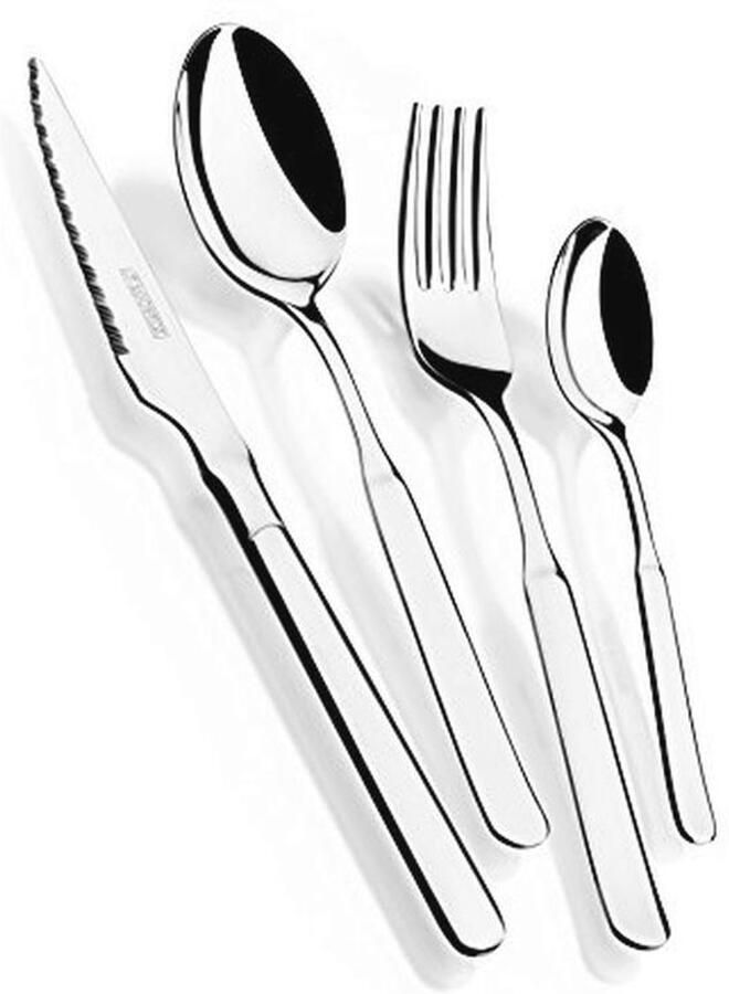 24-delig bestekset met steakmes RVS 18 10 tijdloos design hoogglans gepolijst 6 personen