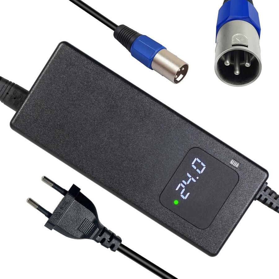 24 V 4 A elektrische oplader 3-pins XLR mannelijk voor rolstoelen Lakematic Pride Mobility Jazzy Power Chair Drive Medical Golden Technologies