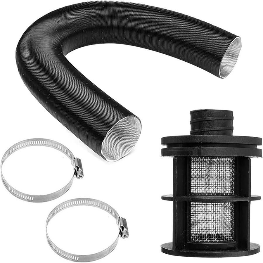 25 mm luchtaanzuigfilter geluiddemper en aanzuigbuis met clip voor Webasto dieselverwarming parkeerlucht-dieselverwarmingsset